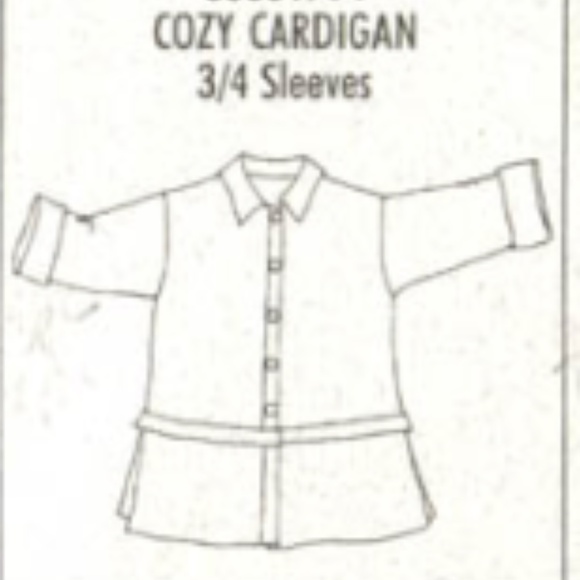 FLAX Cozy Cardigan top in Aquatic 100% linen sz L - Picture 5 of 5